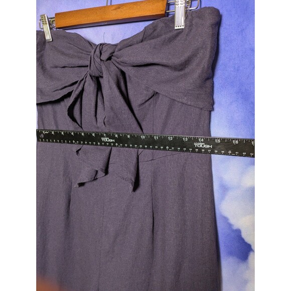 Gypsies & Moondust Purple Strapless Wide Leg Jumpsuit Size Small/Med Linen Blend - Picture 7 of 9